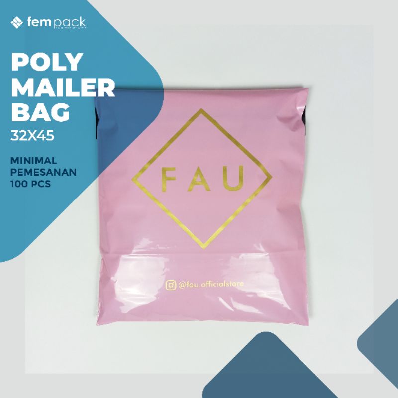 Jual 100 Lembar Sablon Plastik Polymailer Ukuran 32x45 Shopee Indonesia