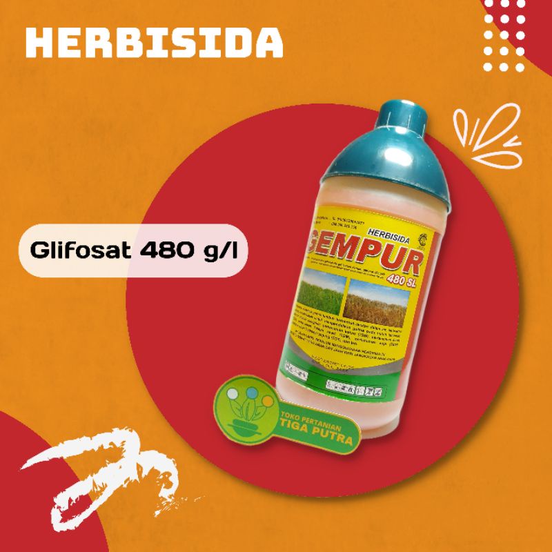 Jual Herbisida Gempur 480 SL Kemasan 1 Liter Berantas Gulma Daun Sempit