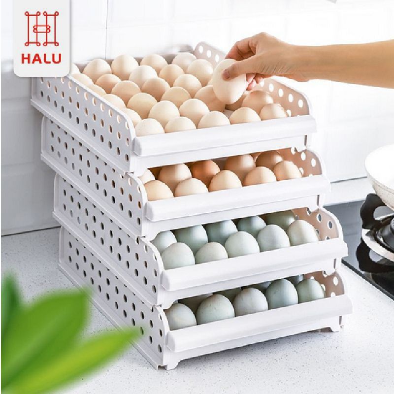 Jual Halu Kotak Telur Box Telur Sekat Egg Organizer Rak Tempat Telur