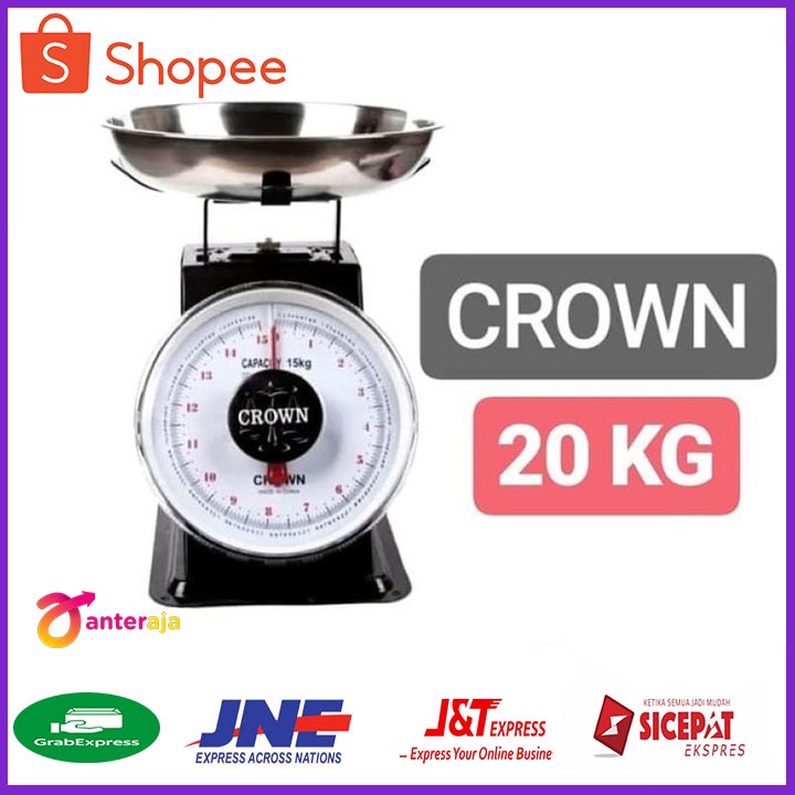 Jual Timbangan Crown Kg Besi Stainless Jarum Analog Manual Duduk