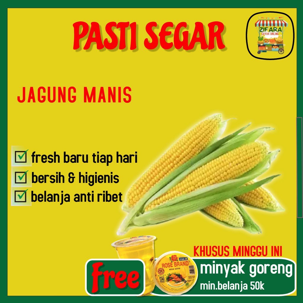 Jual Jagung Manis Sayur Mayur Sayuran Segar Fresh Bersih Bahan Makanan