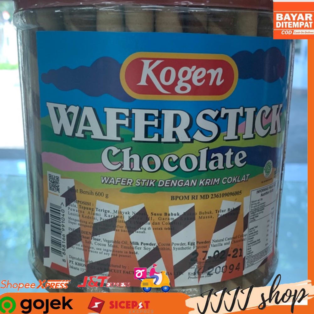 Jual Biskuit Kogen Wafer Stick Cemilan Snack Rasa Coklat Astor Toples