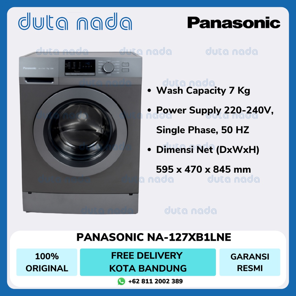 Jual PANASONIC MESIN CUCI 1 TABUNG FRONT LOADING 7Kg NA 127XB1LNE