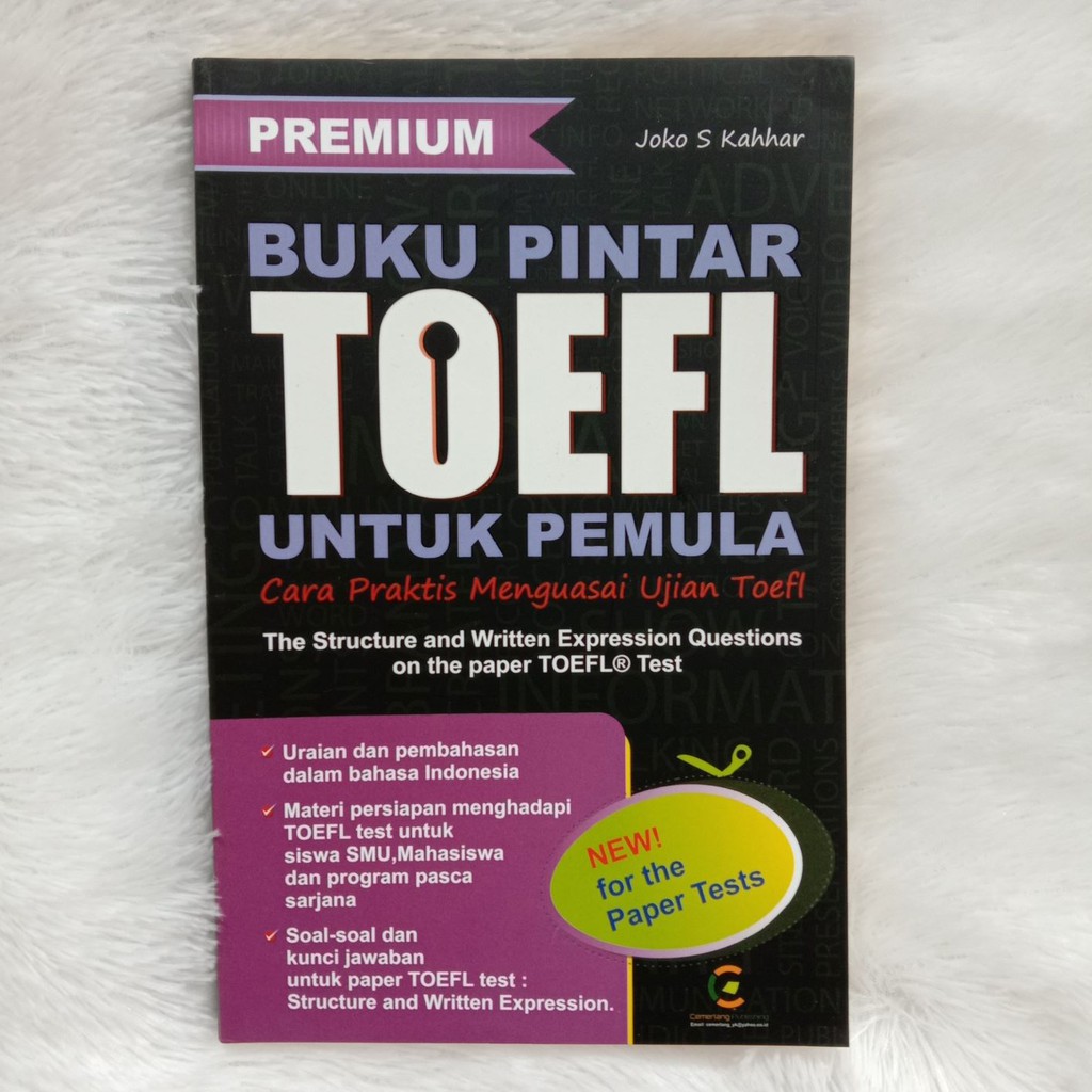 Jual Buku Toefl Pintar Toefl Untuk Pemula Recommended Shopee