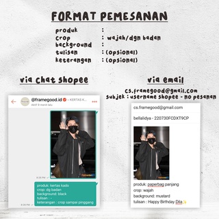 Jual KERTAS KADO CUSTOM TAMBAH TULISAN 3 Lembar A3 Pakai Foto