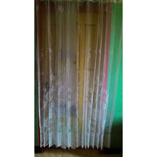 Jual Gorden Gordeng Vitrase Vitras Jendela Kamar Motif Bunga Putih