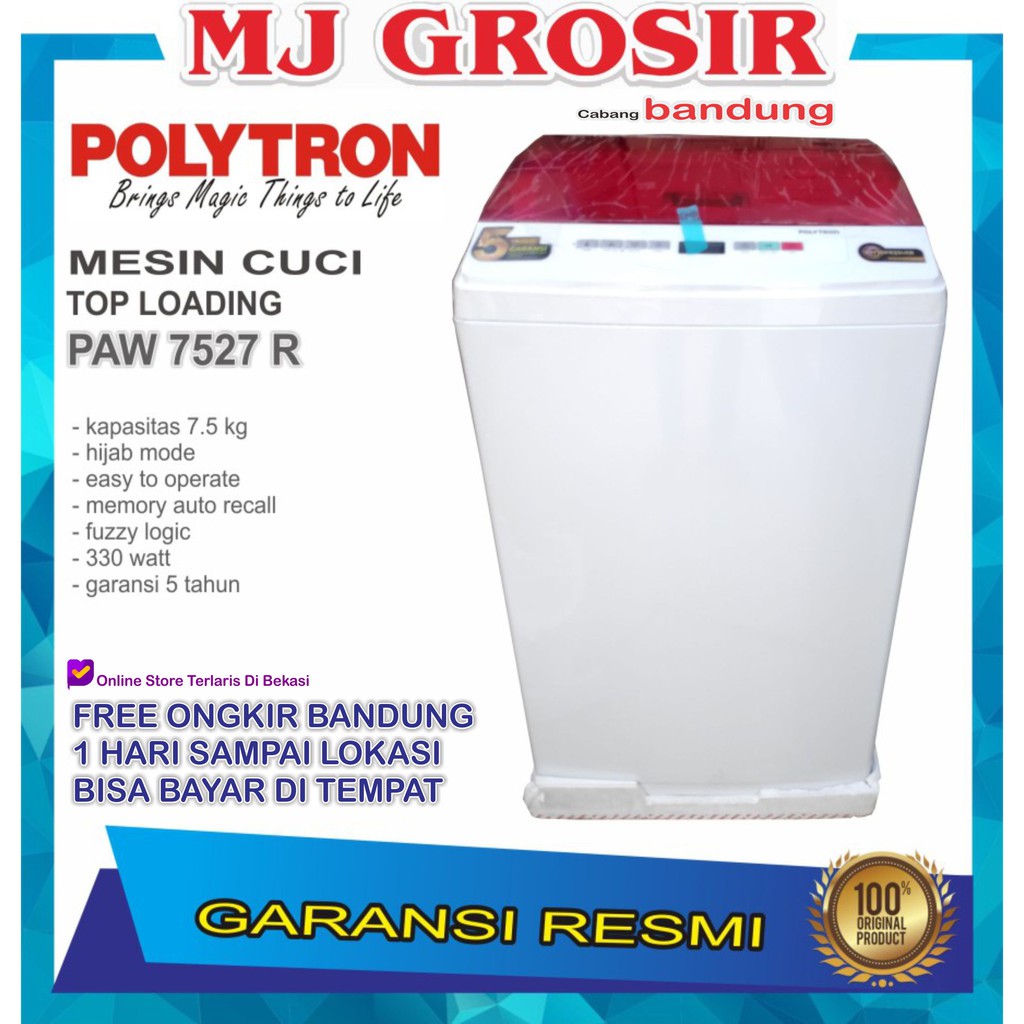 Jual Mesin Cuci Tabung Polytron Paw Top Loading Kg Zeromatic