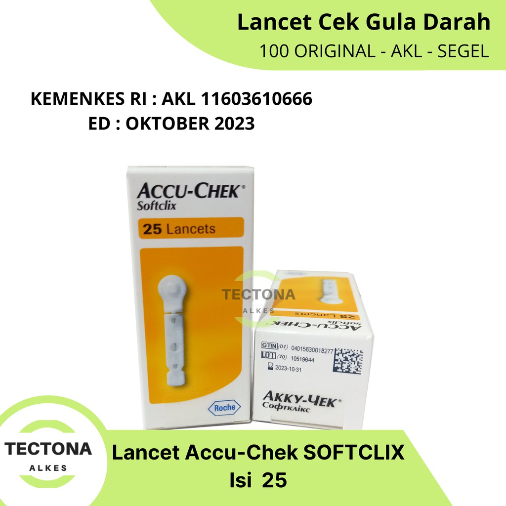 Jual Accu Chek Softclix Lancet Isi Jarum Lancet Steril Sekali