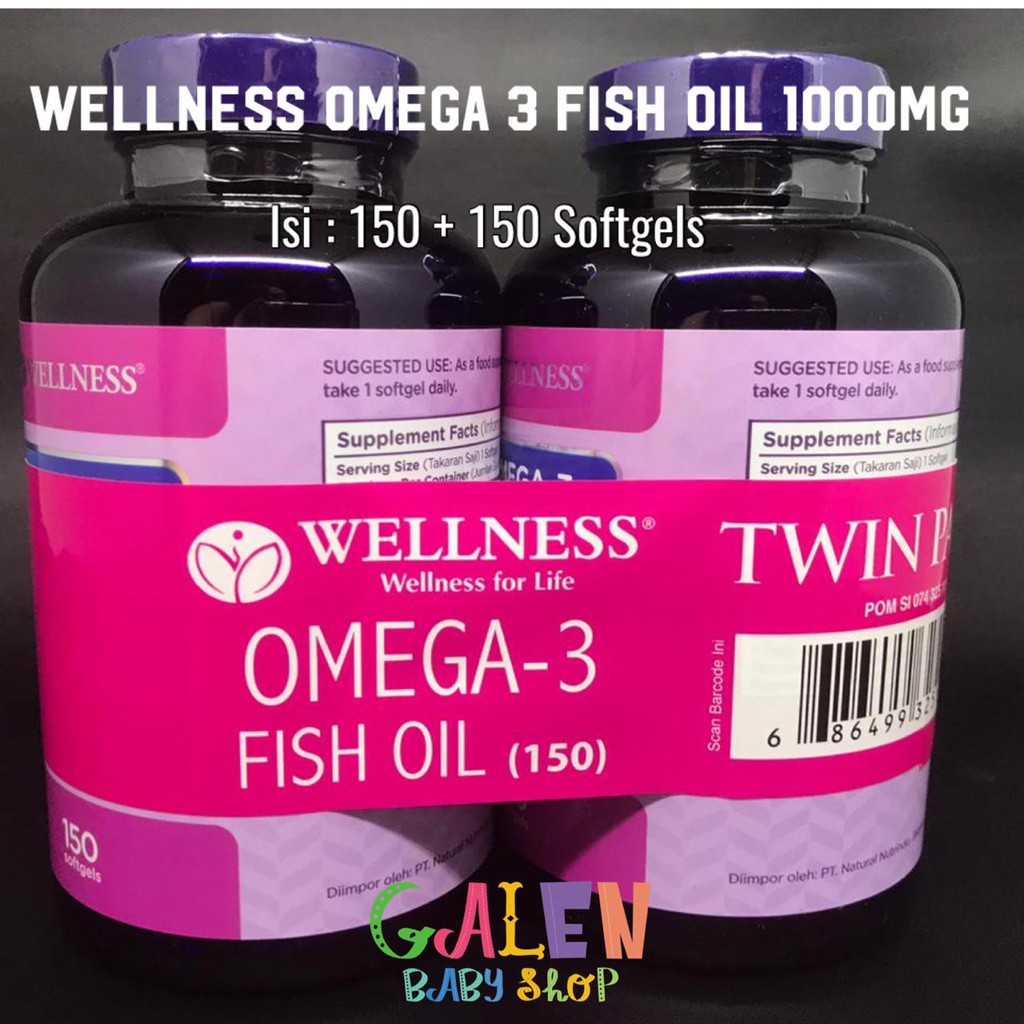 Jual Wellness Omega Fish Oil Mg Isi Softgels Softgels