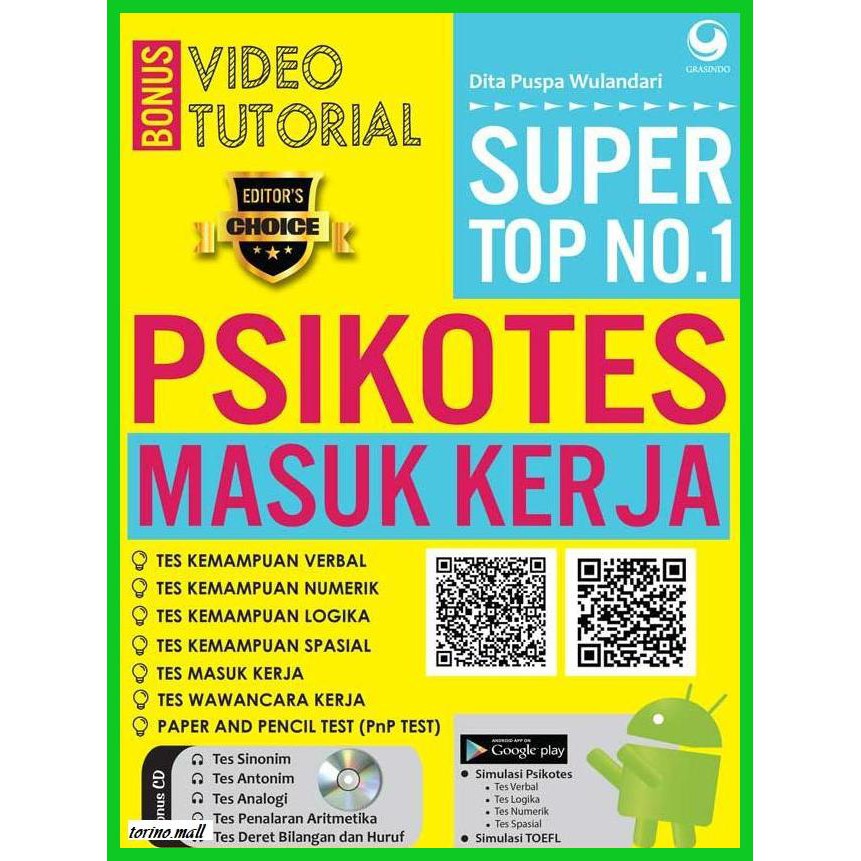 Jual BUKU PERSIAPAN UJIAN SUPER TOP NO 1 PSIKOTES MASUK KERJA GO EXAM