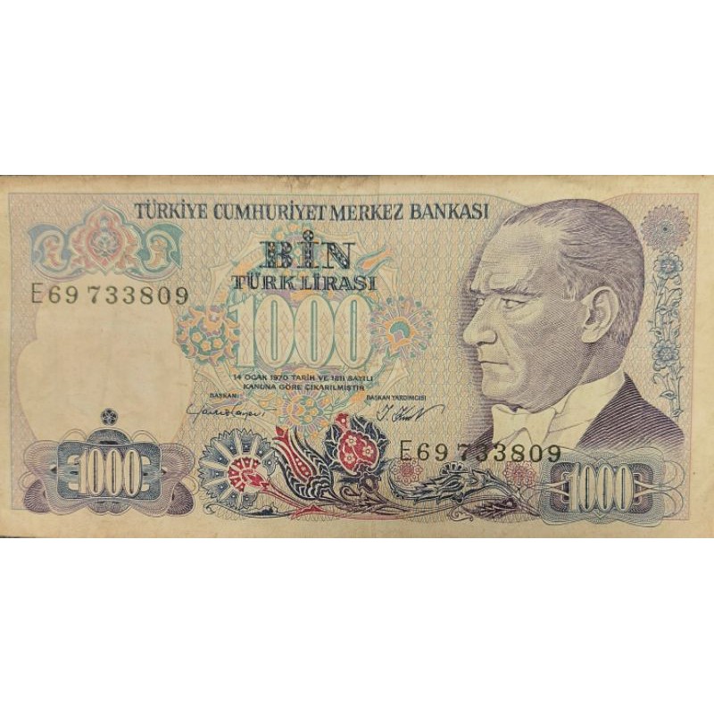 Jual Uang Asing Kuno Negara Turkey Lire Original Kertas Utuh