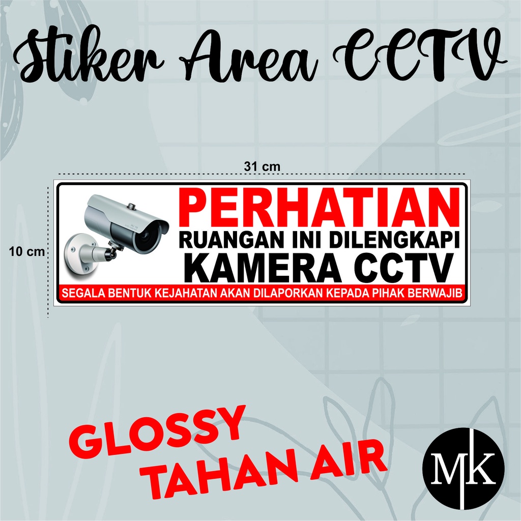 Jual Stiker Area Cctv Stiker Area Kamera Pengawas Shopee Indonesia