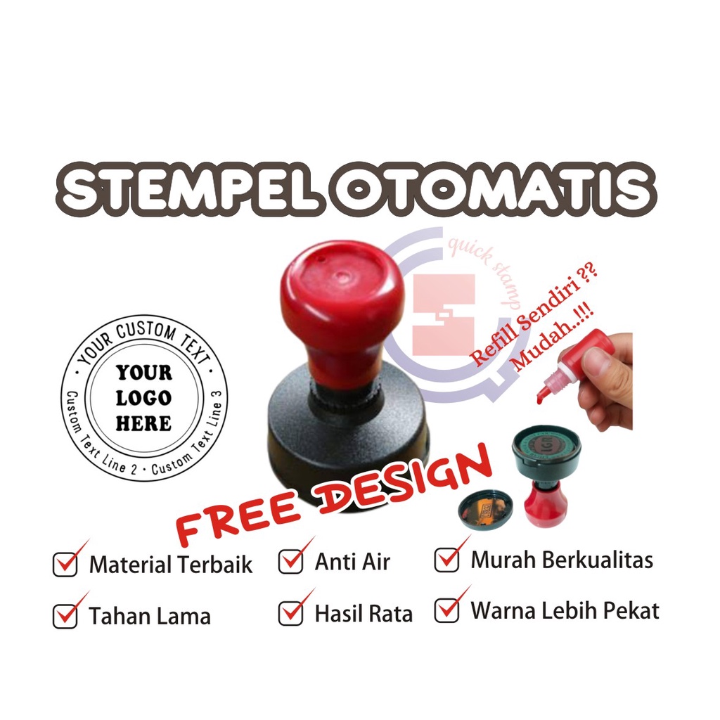 Jual Cetak Stempel Flash Bulat DInas Stempel Perusahaan Indonesia