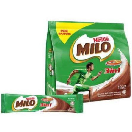 Jual Milo Malaysia 3 In 1 Activ Go Sachet Isi 18 Stick Milo Malaysia