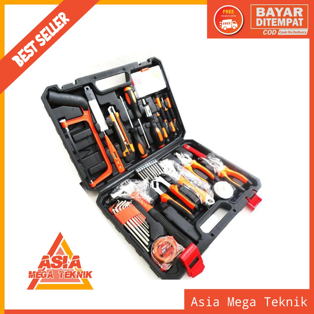 Jual Tool Kit Pcs Alat Tukang Mesin Bor Palu Tang Obeng Gergaji