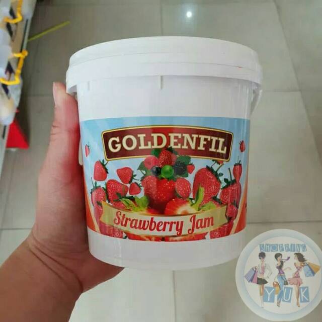 Jual Selai Goldenfil Strawberry Jam Selai Stroberi Kg Pail