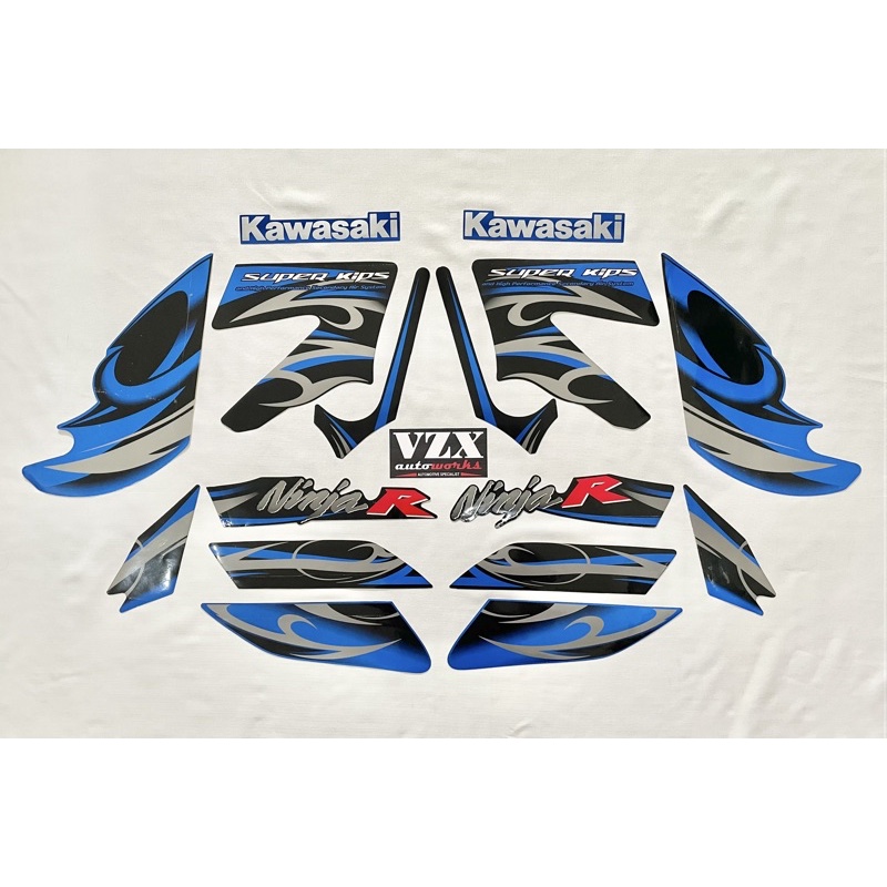 Jual Stiker Striping Stripping Lis Kawasaki Ninja R 2012 Biru Shopee