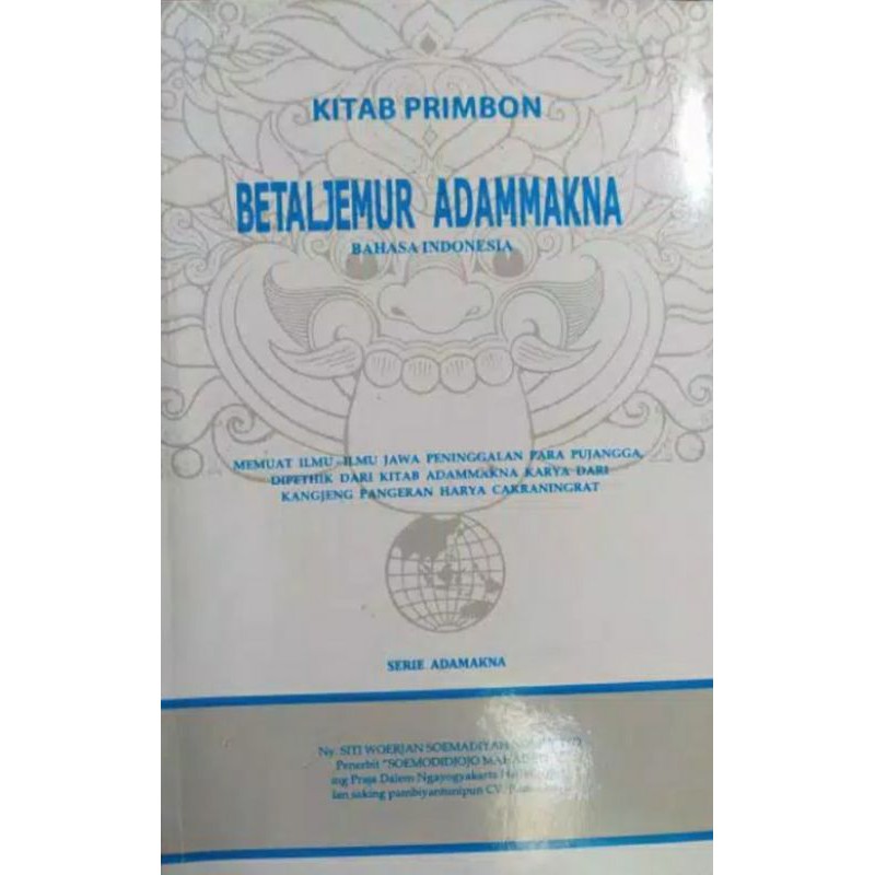 Jual Buku Kitab Primbon Betaljemur Adammakna Bahasa Indonesia Shopee