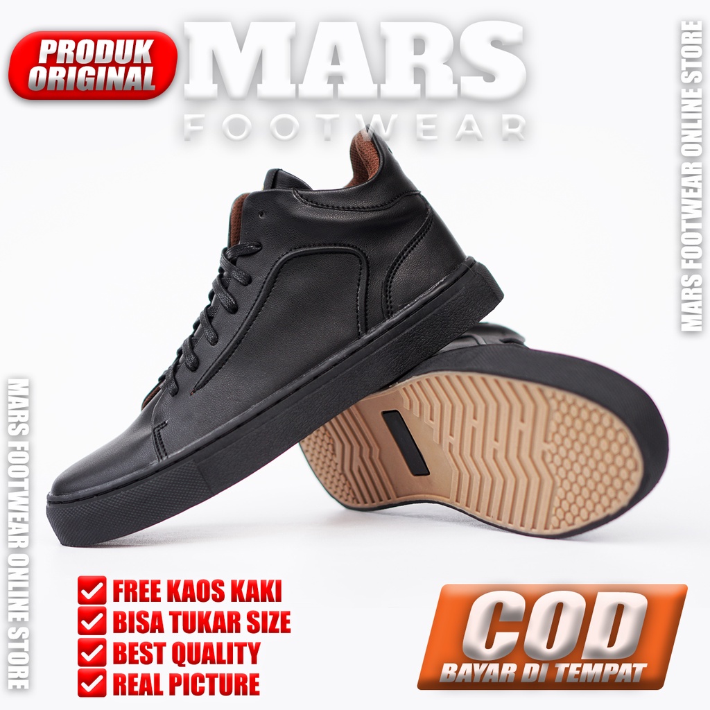 Jual John Carter Ankle Original Sepatu Pria Sneakers Tinggi Sekolah