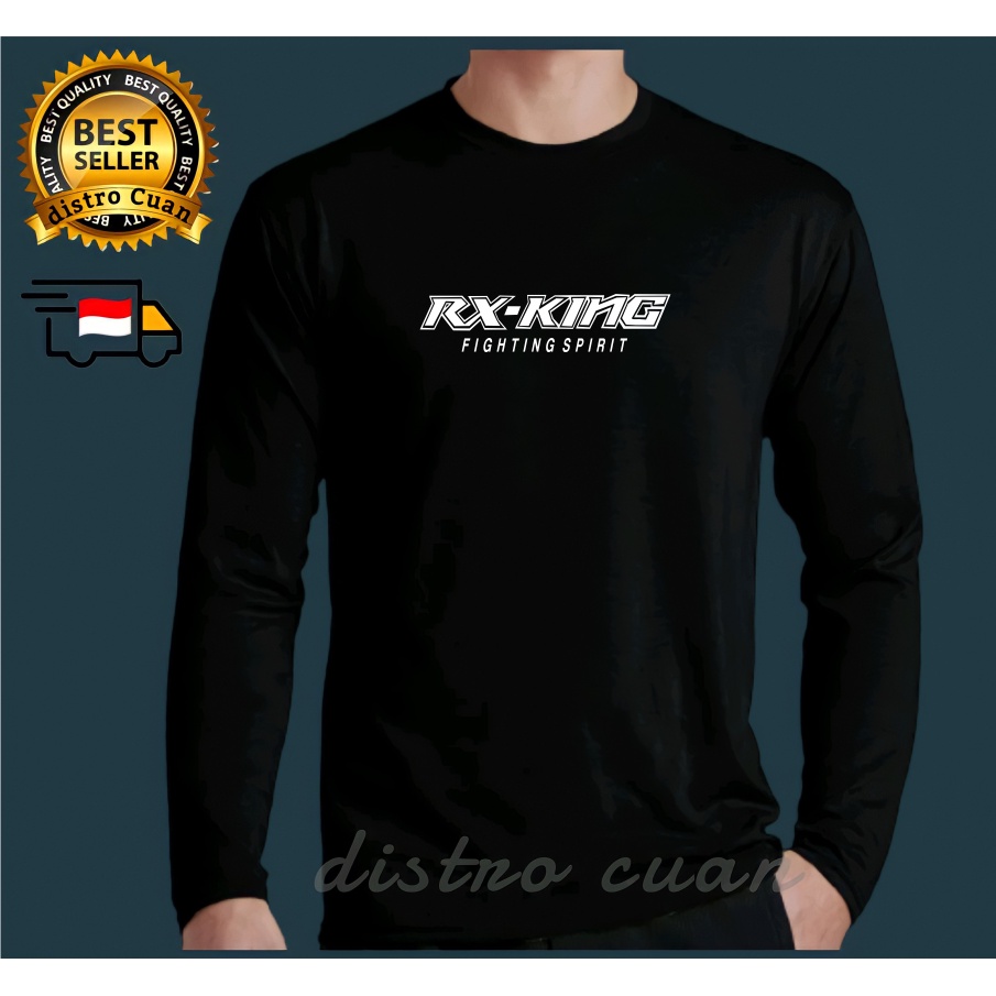 Jual Baju Kaos Lengan Panjang Pria Distro RX KING Premium Quality PUTIH