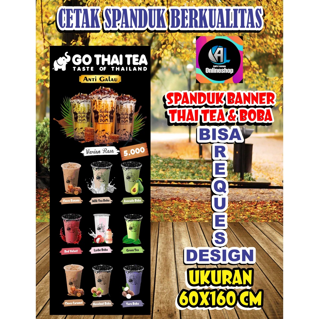 Jual Spanduk Banner Boba Thai Tea Shopee Indonesia