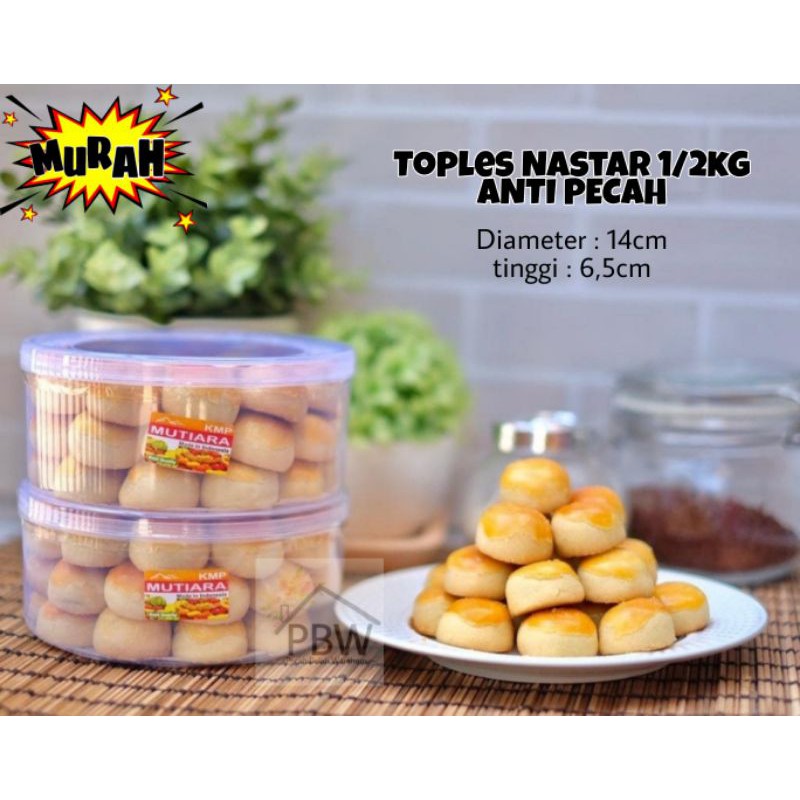 Jual Toples Nastar Anti Pecah 750ML Tempat Nastar Toples Kue Kering