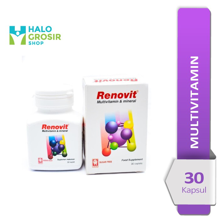 Jual Renovit Isi 30 Kaplet Multivitamin Dan Mineral Indonesia Shopee