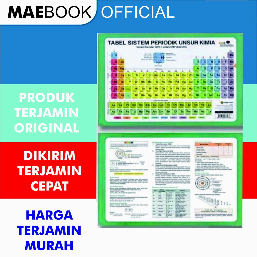 Jual Tabel Sistem Periodik Unsur Kimia Tangga Pustaka Indonesia