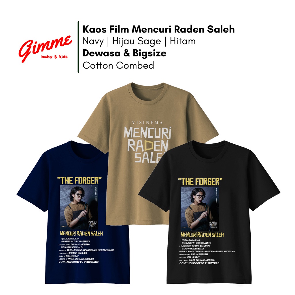 Jual Baju Kaos Mencuri Raden Saleh Ready Size Dewasa Bigsize Bahan