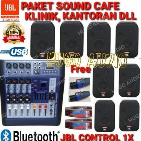 Jual PAKET SOUND SYSTEM CAFE RESTORAN AULA KLINIK 8 SPEAKER JBL CONTROL