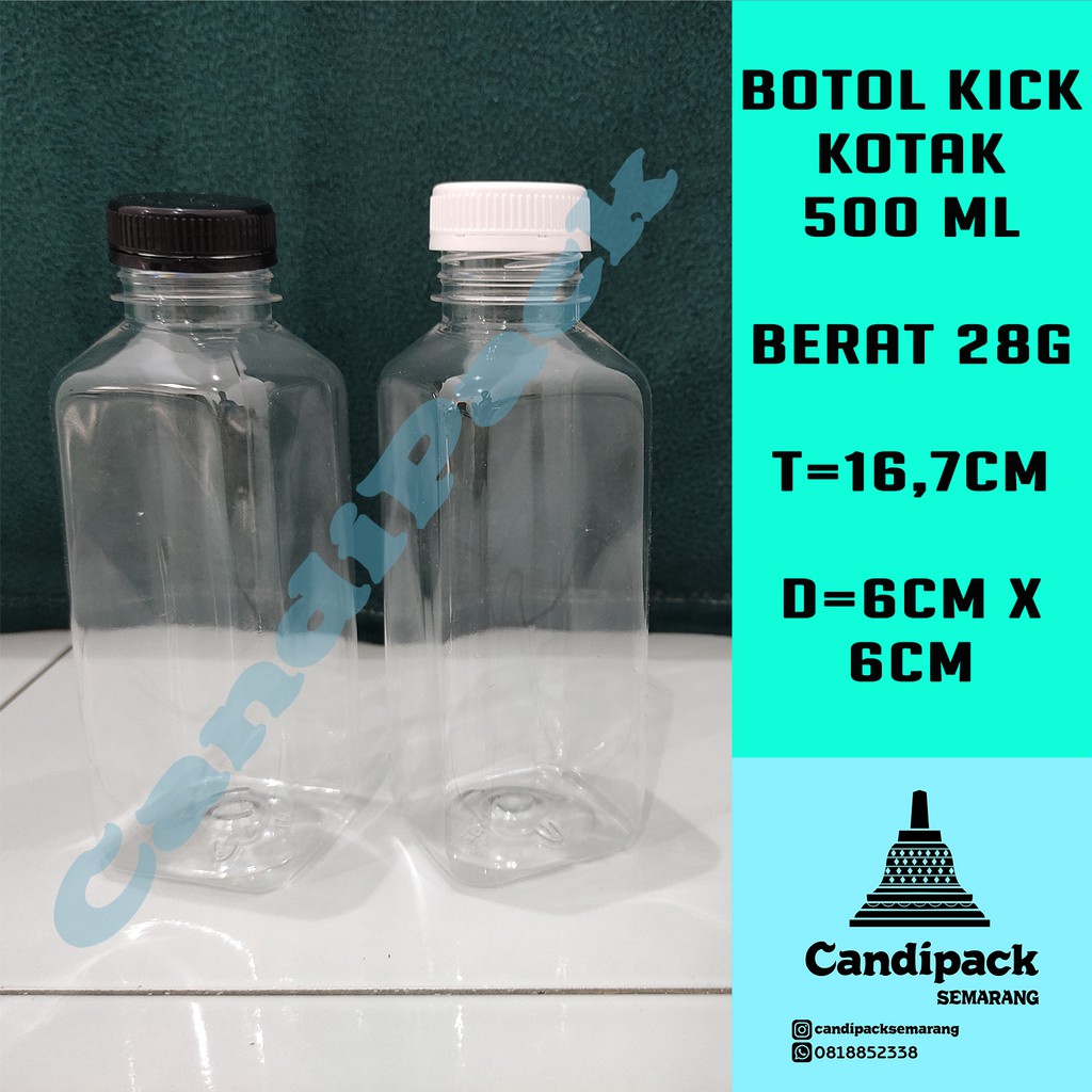 Jual Botol Kick Square Kotak Ml Botol Plastik Kotak Ml Gr