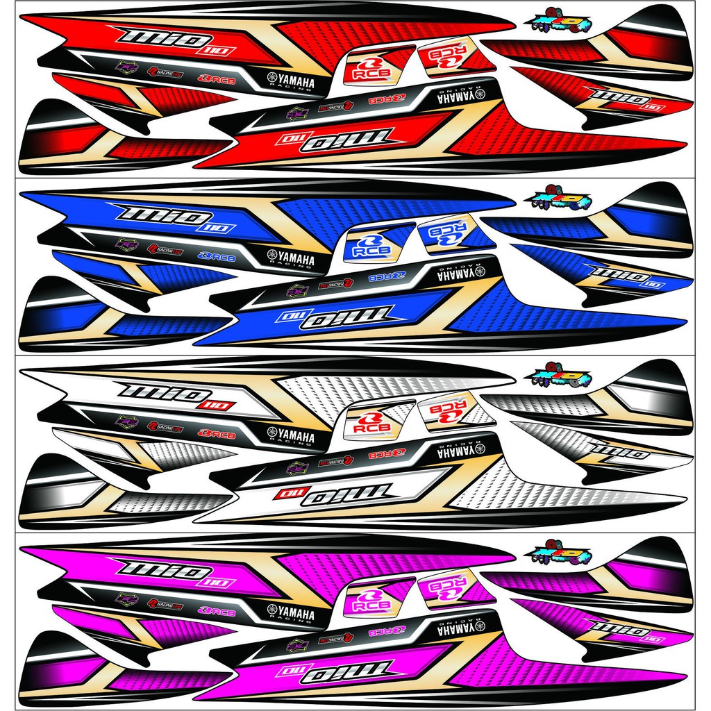 Jual STRIPING MIO SPORTY VARIASI STIKER MIO SPORTY Semi Decal MIO