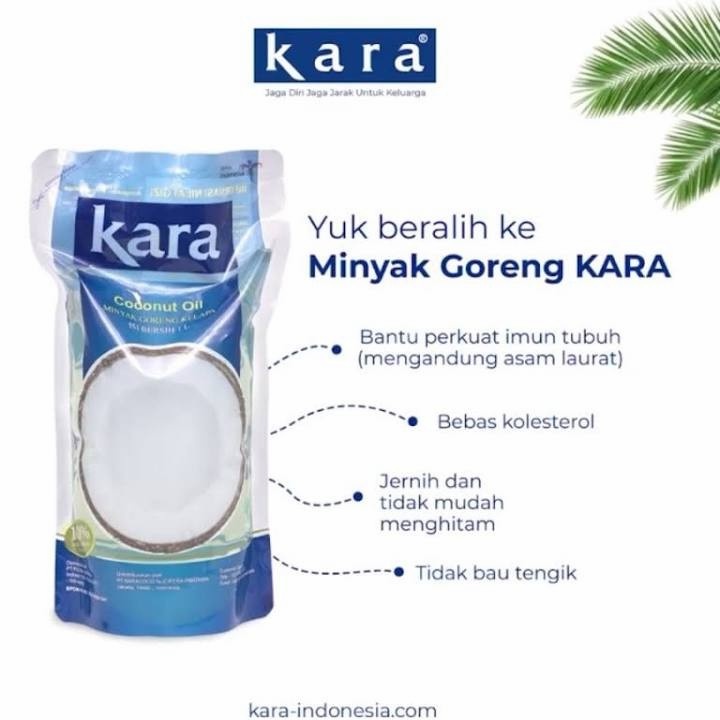 Jual Minyak Goreng Kelapa Kara Coconut Oil Liter Shopee Indonesia