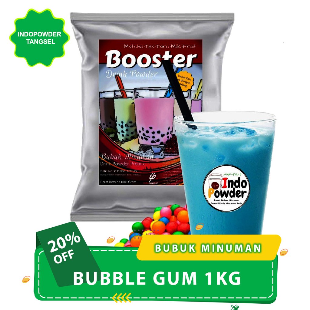 Jual Bubuk Minuman Rasa Bubble Gum 1Kg Bubuk Powder Minuman Shopee