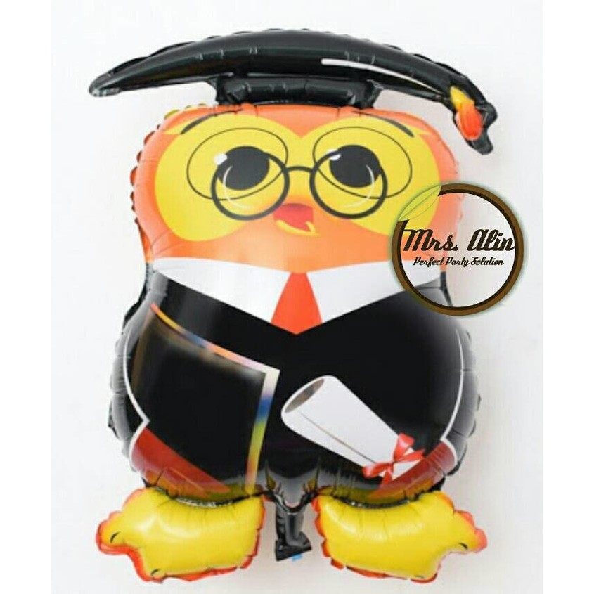 Jual Balon Foil Graduation Wisuda Owl Balon Wisuda Balon Toga