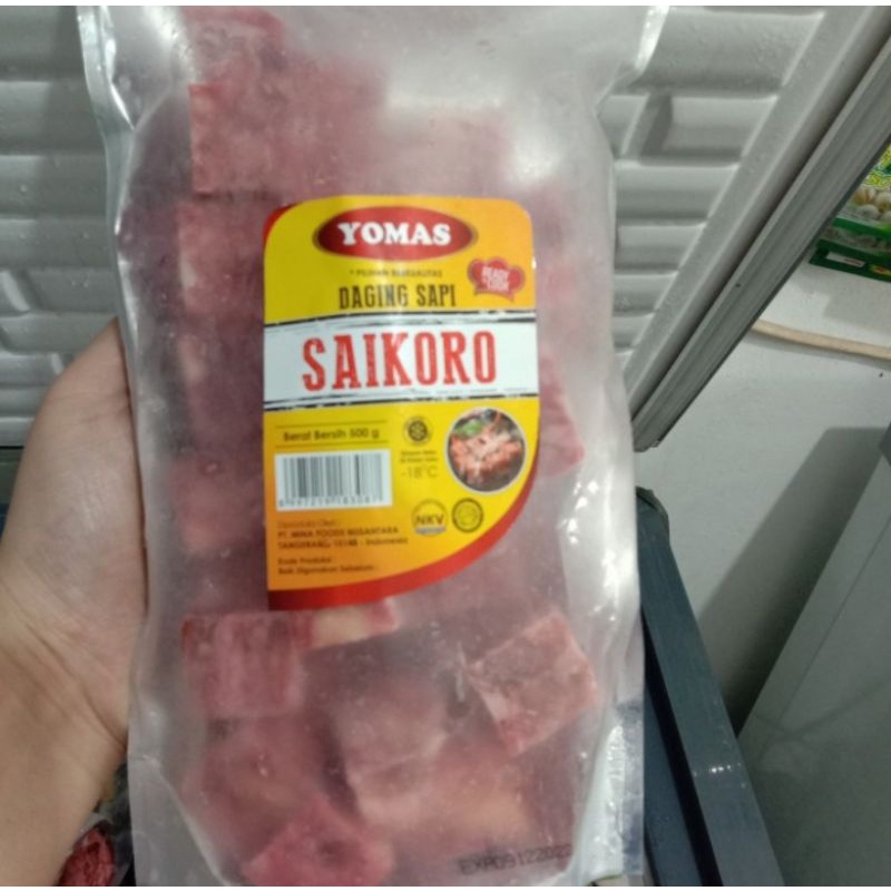 Jual Yomas Beef Saikoro Dadu Kotak Berat 500 Gr Shopee Indonesia