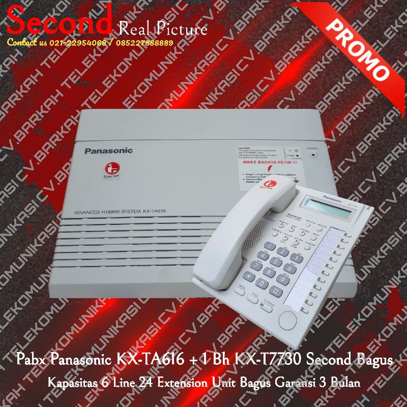 Jual Pabx Panasonic Kx Ta Kap Line Ext Bh Kx T Second