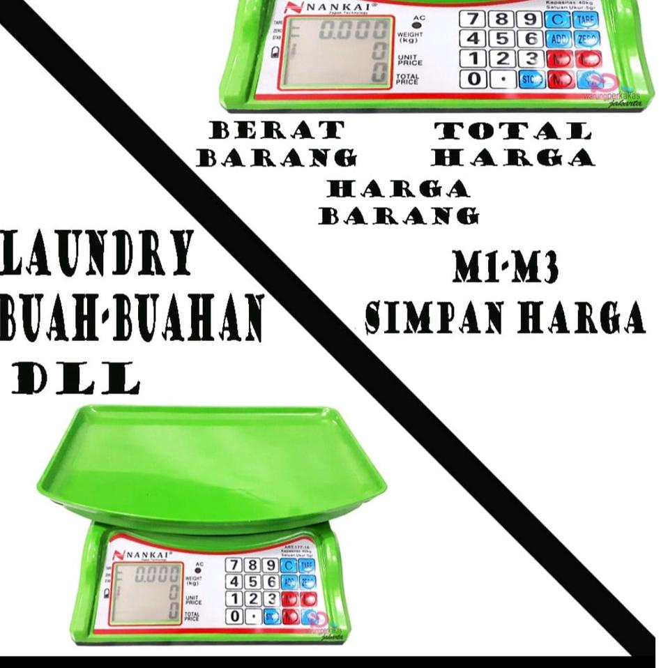 Jual GRATIS ONGKIR NANKAI Timbangan Buah Digital 40Kg TIMBANGAN