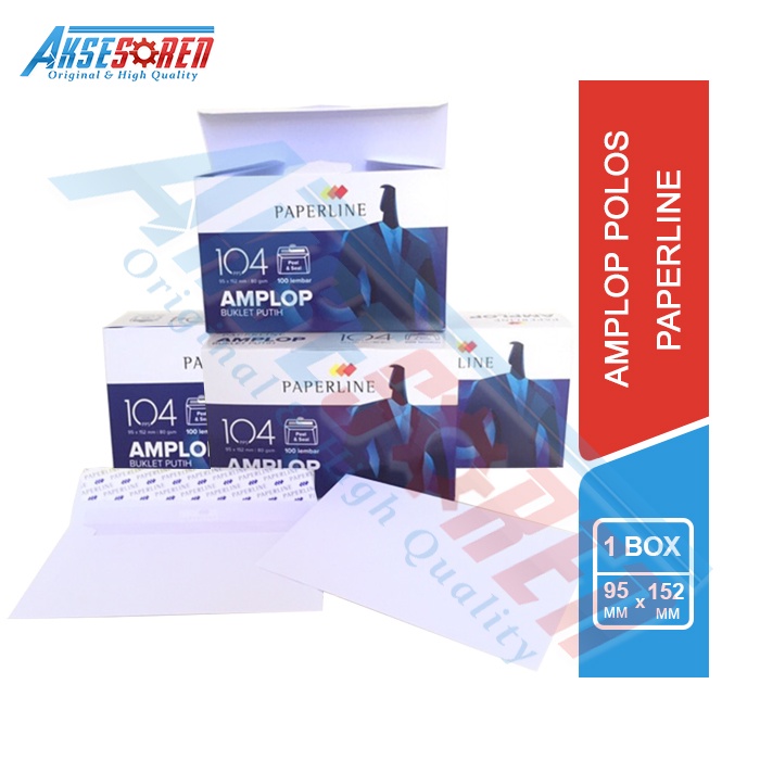 Jual Amplop Putih Ujung Polos Paperline APS 104 100 Pcs Amplop Uang