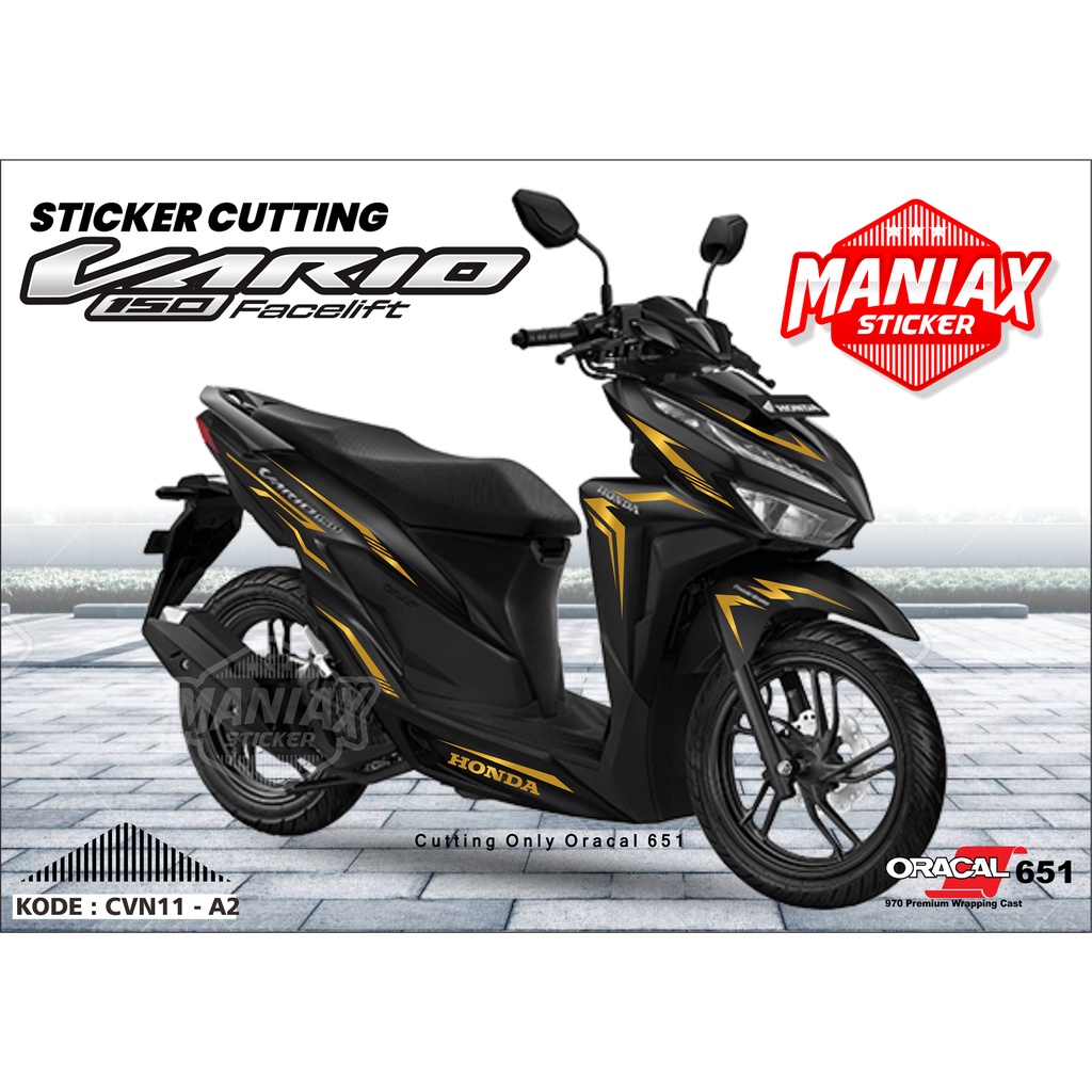 Jual Stiker Vario Gold Cutting Sticker Motor All New Vario