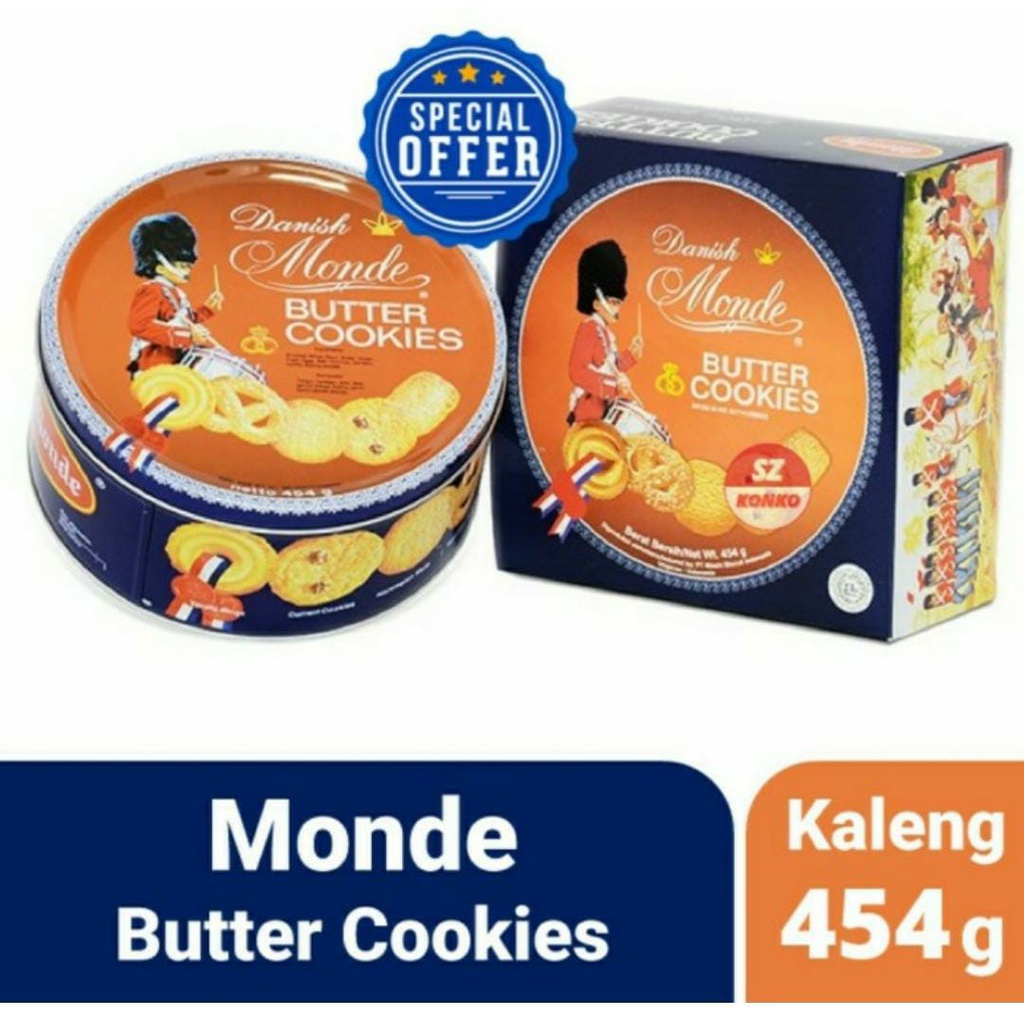 Jual Danish Monde Butter Cookies Biskuit Monde Kaleng Gr Indonesia