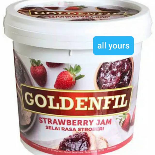 Jual Goldenfil Golden Fil Selai Strawberry Stroberi Jam Roti Crunchy