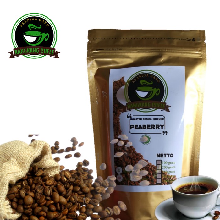 Jual KOPI ARABIKA ACEH GAYO TAKENGON PEABERRY 250 GRAM BUBUK DAN BIJI