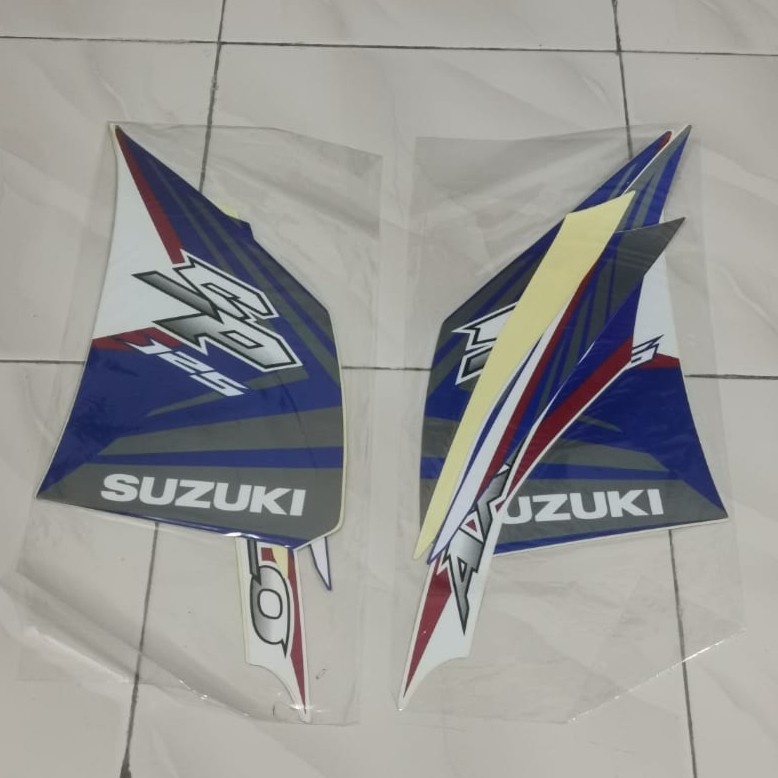 Jual Stiker Bodi Lis Body Striping Shogun Axelo Putih Biru Shopee