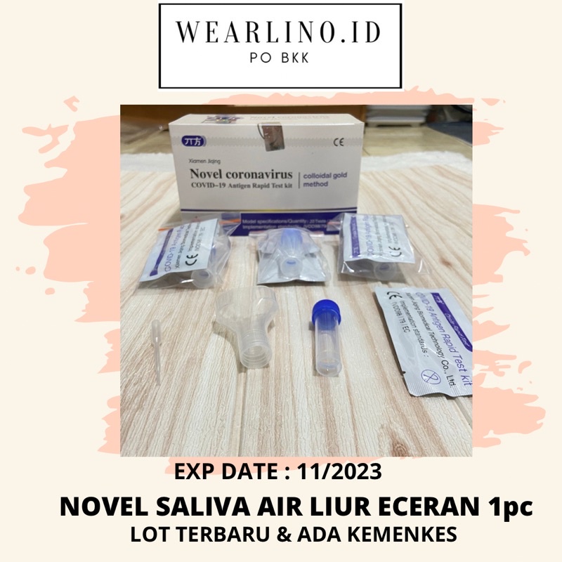 Jual NOVEL CORONAVIRUS ECERAN 1PC COVID 19 ANTIGEN SALIVA RAPID TEST