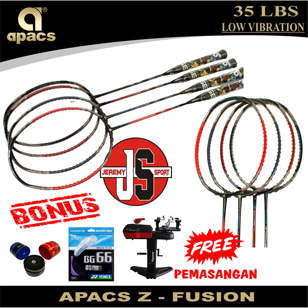 Jual Raket Badminton Bulutangkis Apacs Z Fusion Lbs Bonus Senar