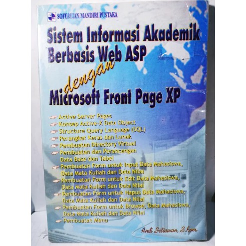 Jual Sistem Informasi Akademik Berbasis Web Asp Dengan Microsoft Front