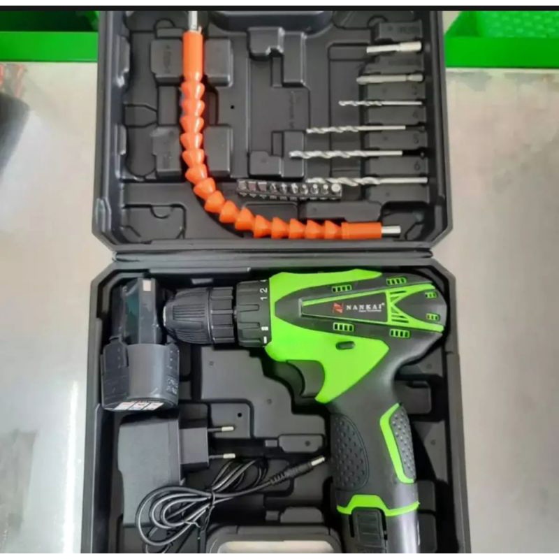 Jual Nankai Mesin Bor Cordless Besar Mm Baterai V Electric Drill