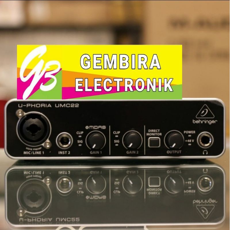 Jual Soundcard Behringer U PHORIA UMC22 Original Shopee Indonesia