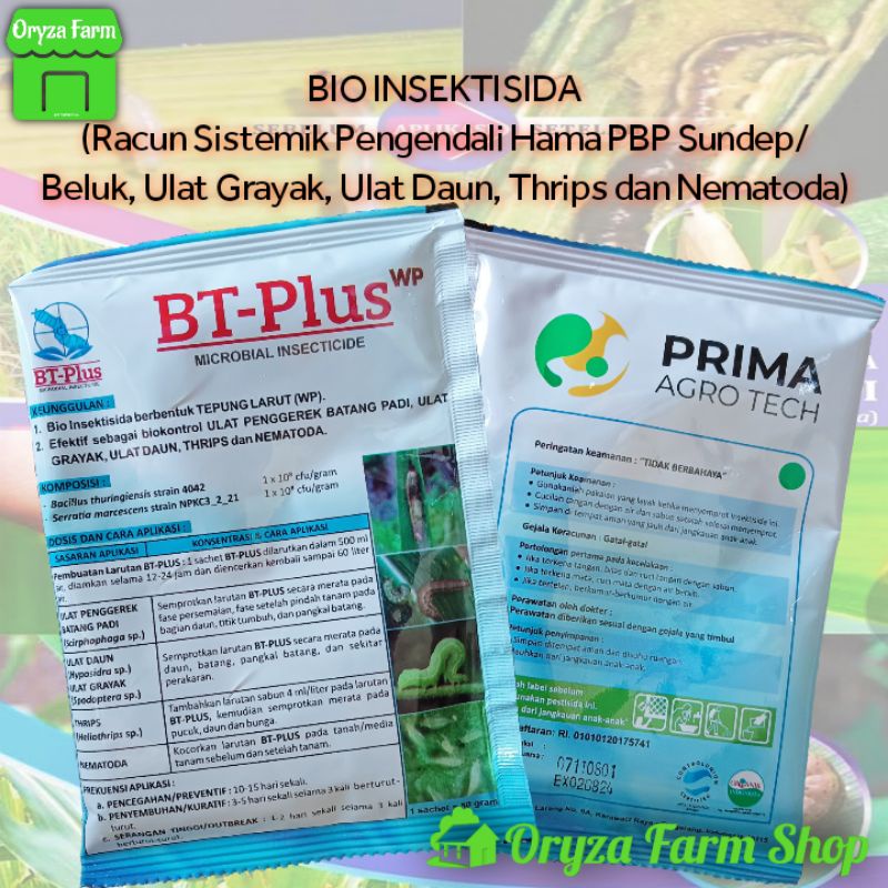 Jual BT PLUS BIO INSEKTISIDA Racun Hayati Pembasmi Hama Sundep Beluk